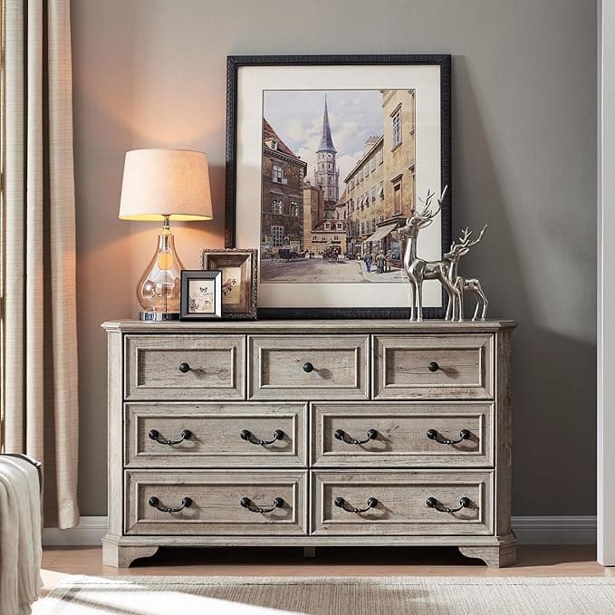 Farmhouse Drawers Dresser, Wood Chest of Drawers, Dressers Organizer