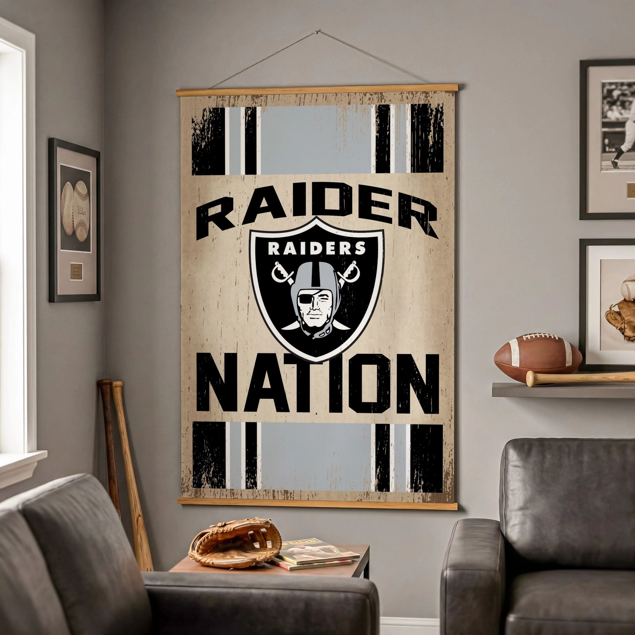 Las Vegas Raiders Canvas Wall Tapestry