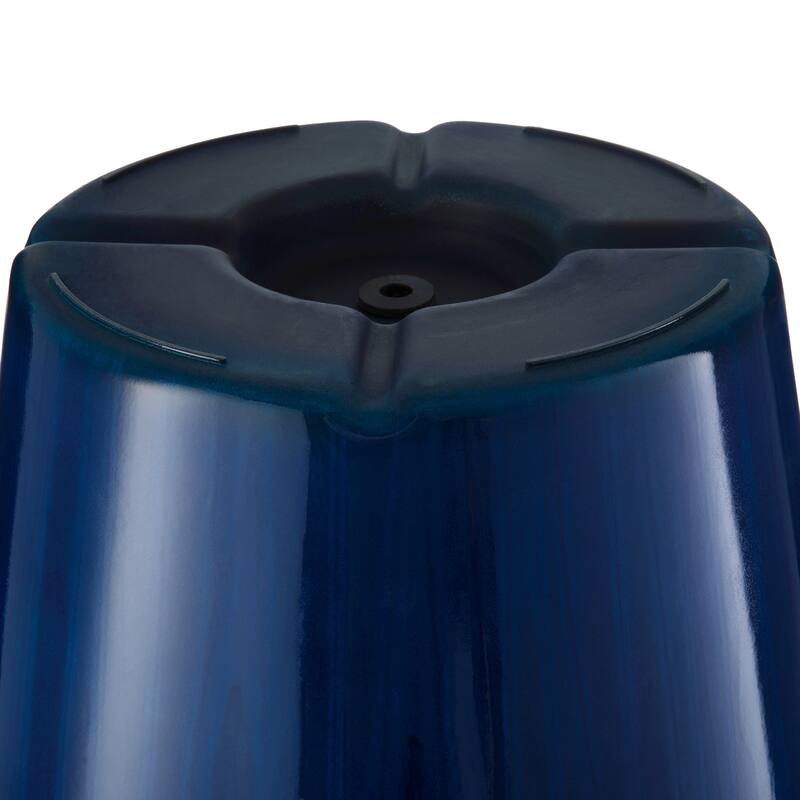 Glitzhome 30"H Set of 2 Oversized Gradient Cobalt Blue/Turquoise/Red Tall Plastic Planter