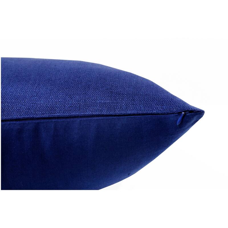 Sevita Hand-Woven Solid Linen Throw Pillow, 20" x 20"