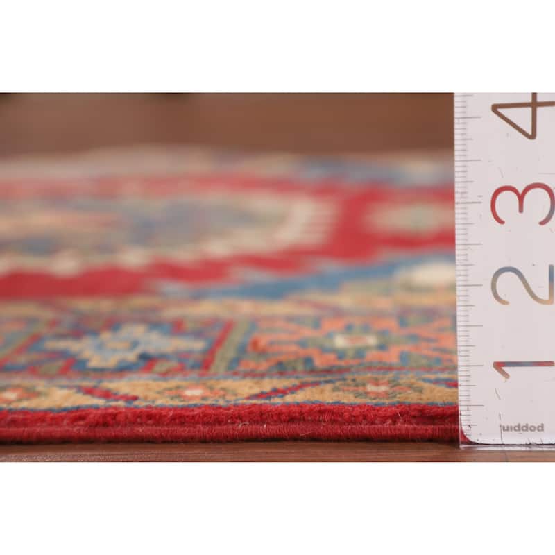 Red Kazak Accent Rug Hand-Knotted Wool Carpet - 3'4" x 5'1"