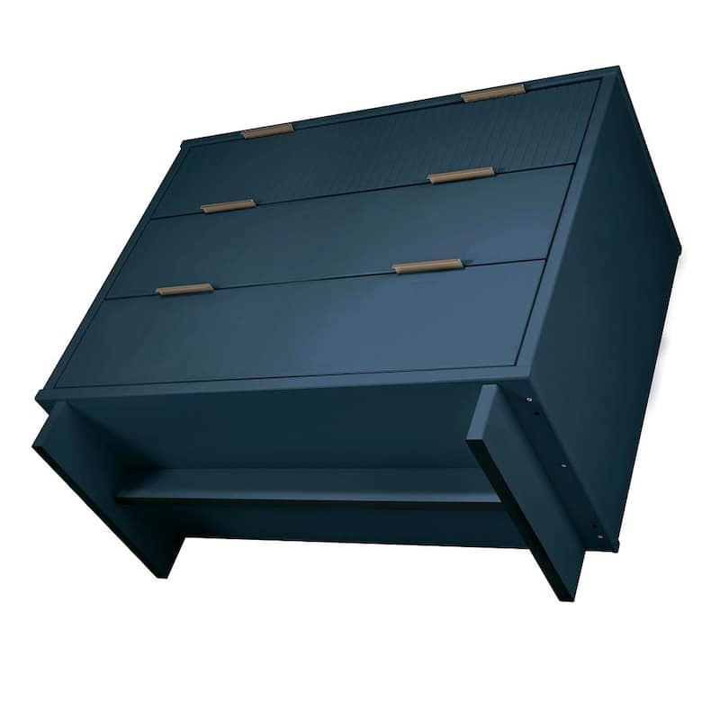 Manhattan Comfort Granville 38.18" Modern Standard 3 Drawer Dresser
