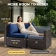 preview thumbnail 4 of 51, 7-Piece Outdoor Deep Seating Sectional Wicker Patio Conversation Set with Fire Pit