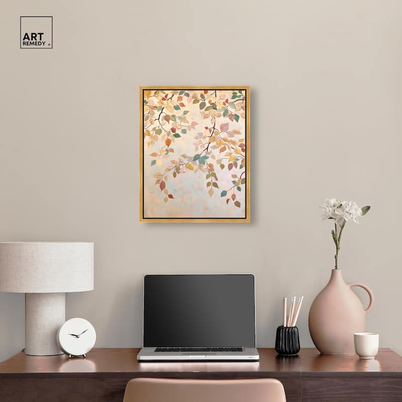 Leaf Swirl Canvas by Art Remedy