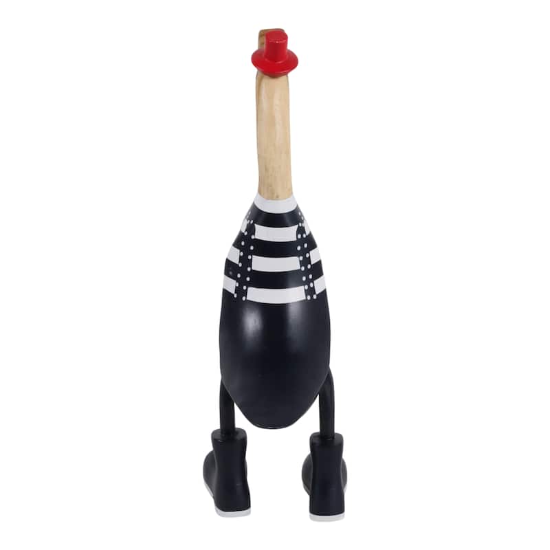 Decorative Wooden Duck Figurine Sculpture - 16.0"