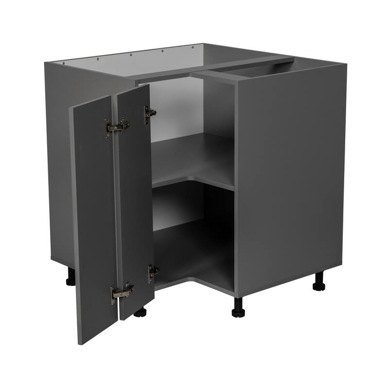 36" Base Easy Reach-Double Door-Grey - 36 x 34 1/2 x 23 3/8