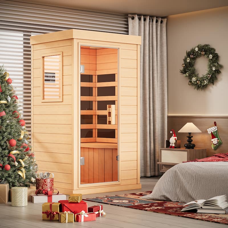 Recharge at Home: 1-Person Infrared Sauna with Bluetooth