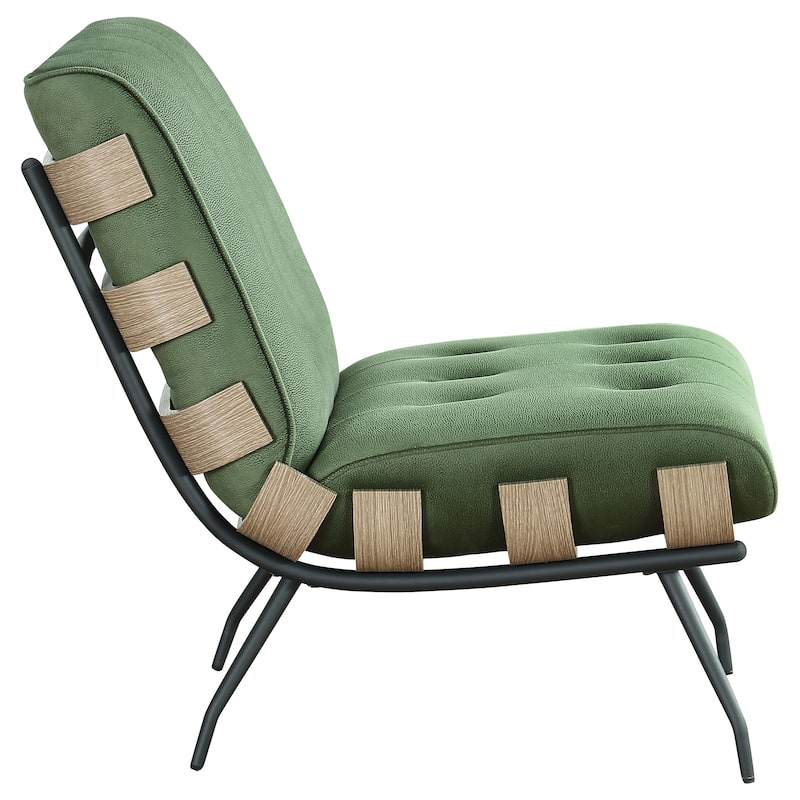 Aloma Upholstered Tufted Armless Accent Chair