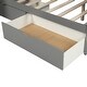 preview thumbnail 9 of 16, Twin Over Full Bunk Bed, Kids Bunkbed Wood Bedframe w/Slide & Storage