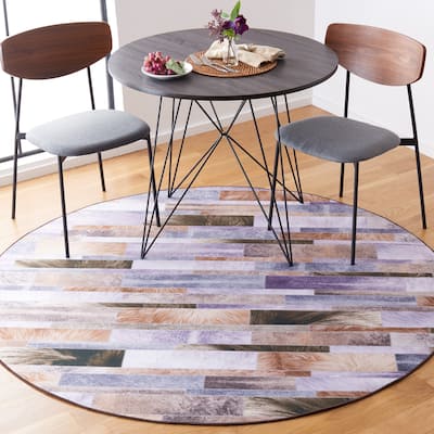 SAFAVIEH Faux Hide Machine Washable Slip Resistant Inezia Rustic