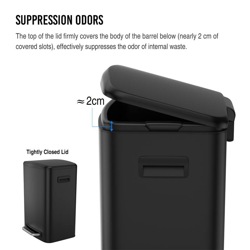 13 Gallon 50L Kitchen Soft Close Trash Can