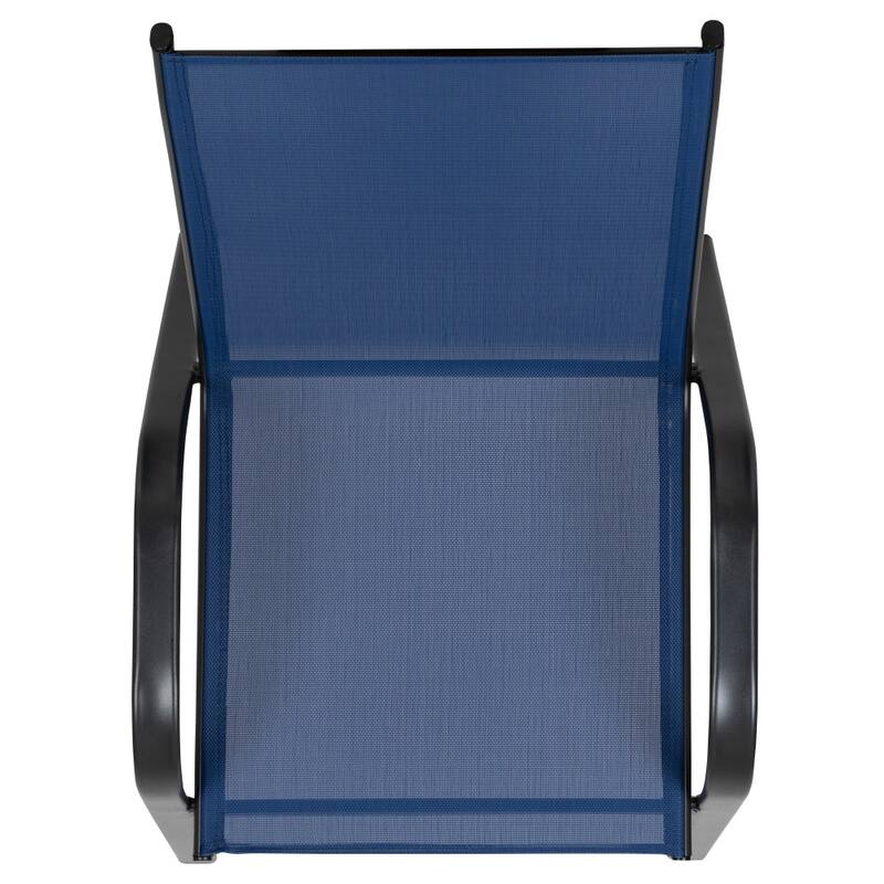 5 Pack Outdoor Stack Chair with Flex Comfort Material - Patio Stack Chair
