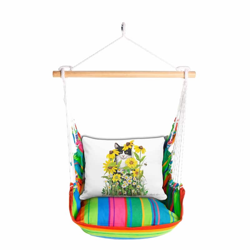 Magnolia Casual Swing Set 4 piece - Le Jardin Nouveau w/ Cat with Daisies