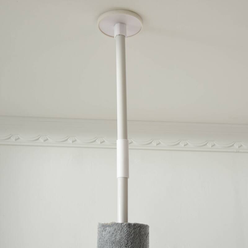 PawHut 85.5" Cat Tree Height Adjustable Floor-to-Ceiling 4-Tier Kitty Climbing Activity Center Condo Cat Toy