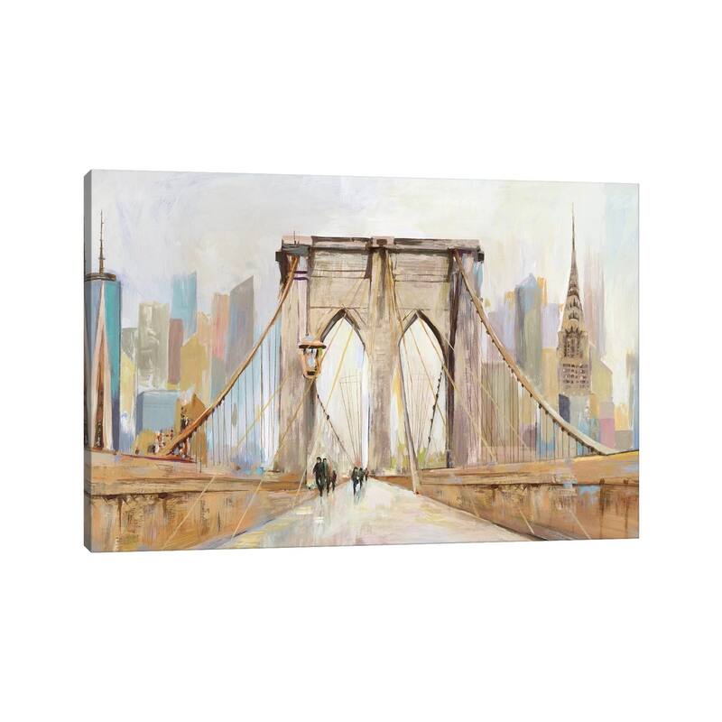 iCanvas "Brooklyn Bridge Walkway" by Allison Pearce Canvas Print