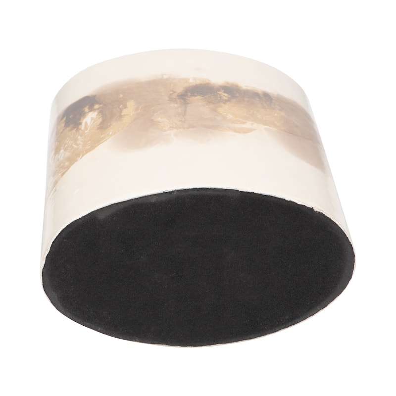 Sagebrook Home Neutral Glam Metal Pearl/Gold Two Tone Cylinder Flask Vase