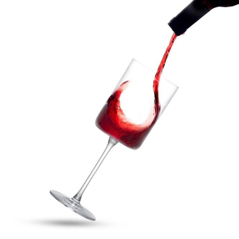 JoyJolt Claire European Crystal Red Wine Glasses 14 oz, Set of 2 - 14 oz