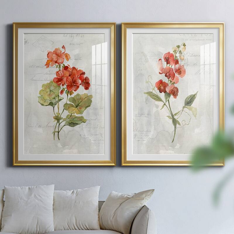 Linen Geranium Premium Framed Print - Ready to Hang