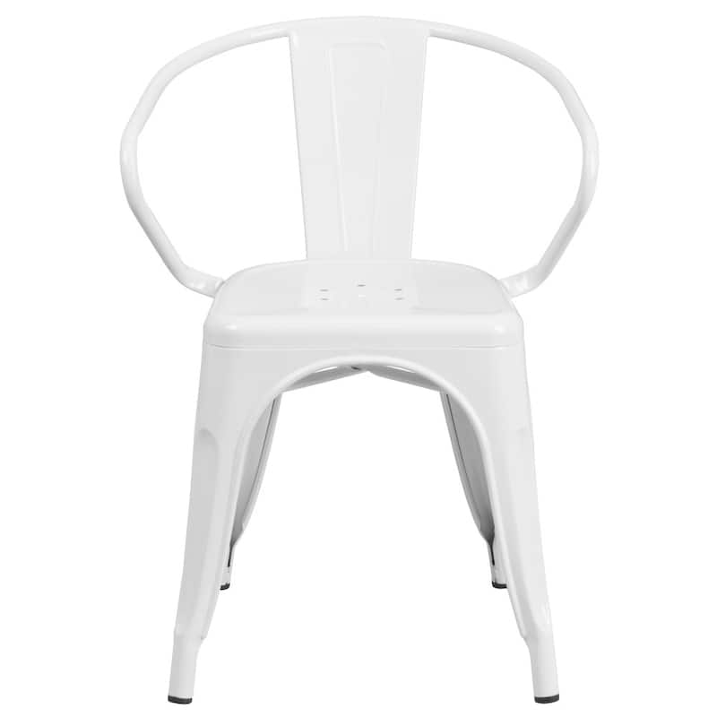 Metal Indoor-Outdoor Chair with Arms
