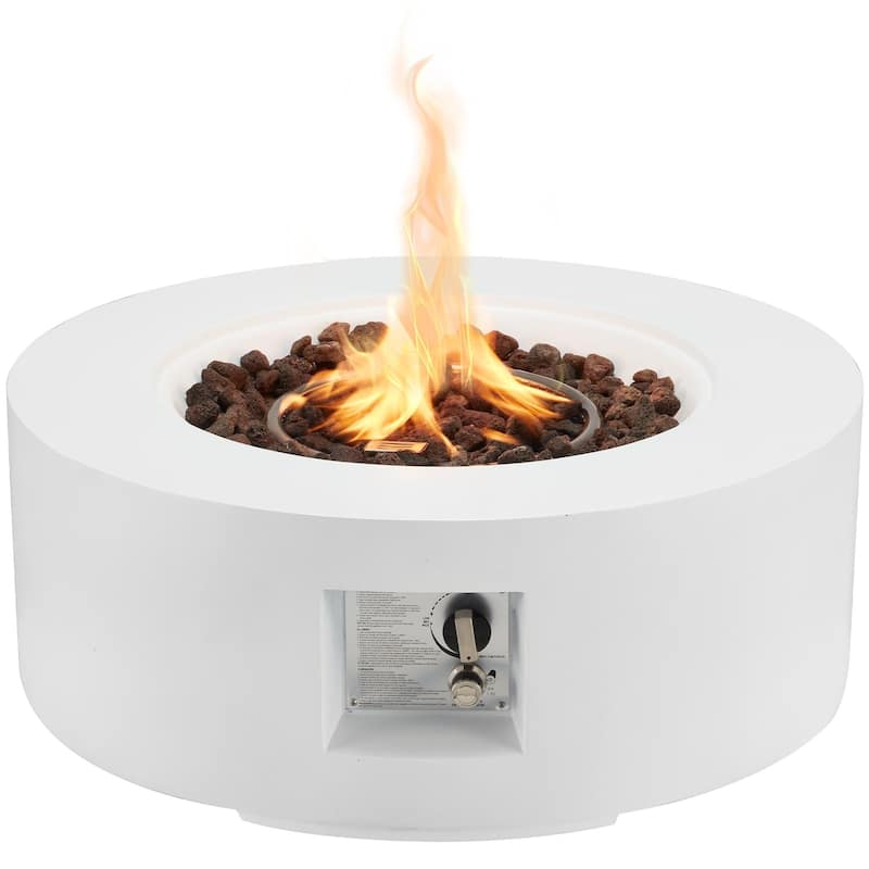AVAWING 50,000 BTU Outdoor Round Propane Fire Pit Table
