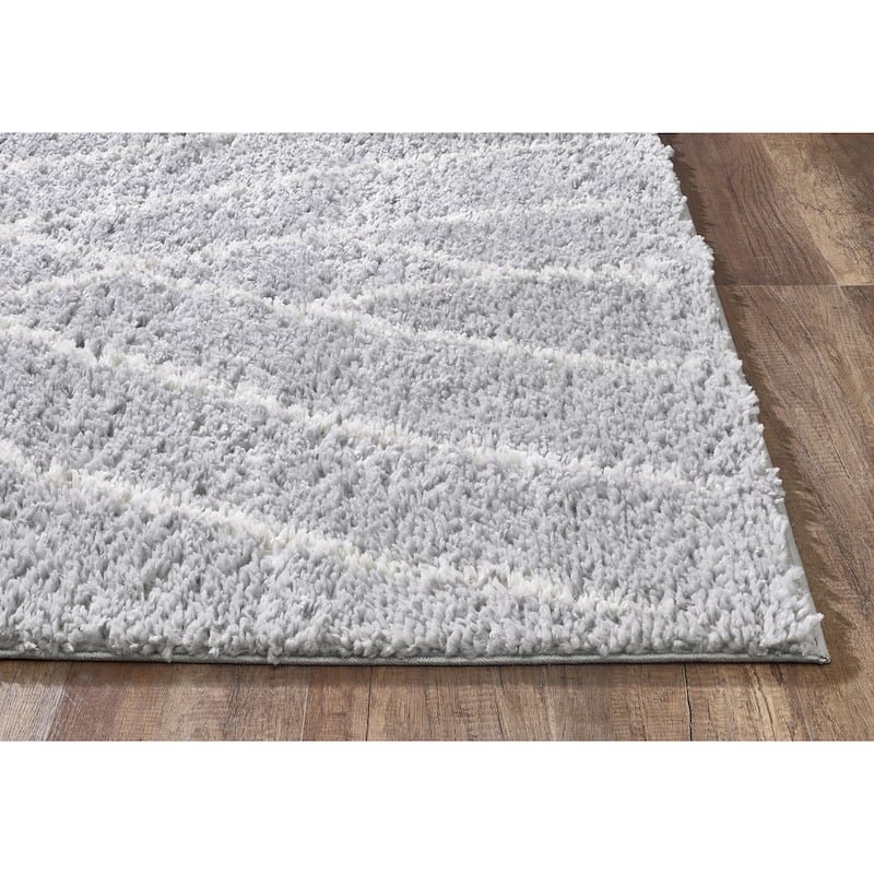 Pax Plush Abstract Diamond Shag Rug