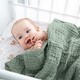 preview thumbnail 2 of 3, Baby Muslin Blanket - Large 40" X 40", Fern, By Comfy Cub - Fern