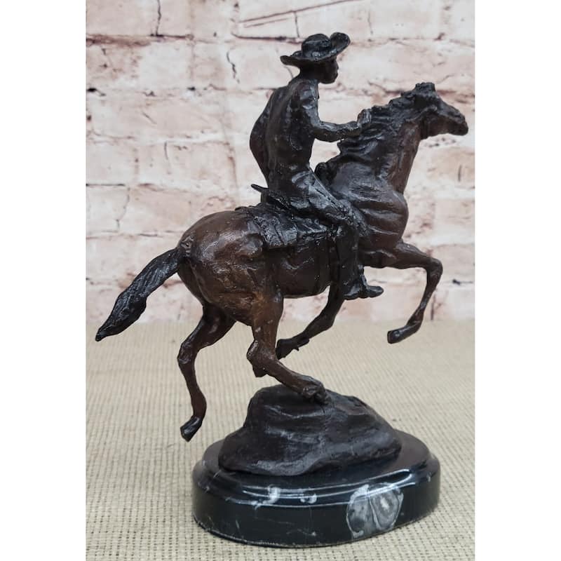 Original Thomas. Trooper Bronze Sculpture Man Riding Horse Figurine Figure Sale