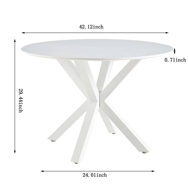 42.1" Mid-century Dining Table for 4-6 people for kitchen