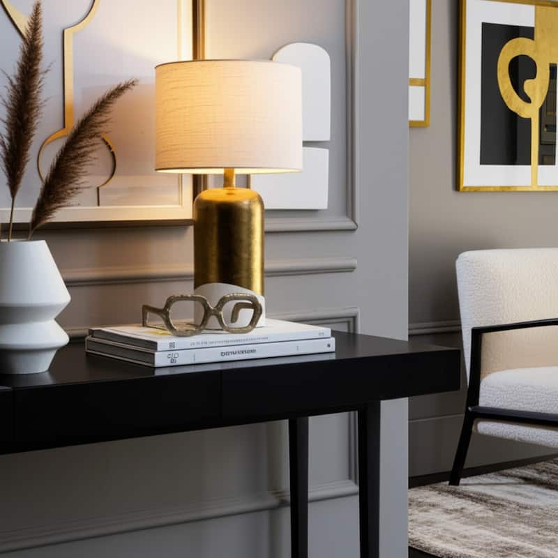 Metal Decorative Object Eyewear-Shaped Sculpture with Textured Design - Gold - 8.25" x 8" x 3.5"