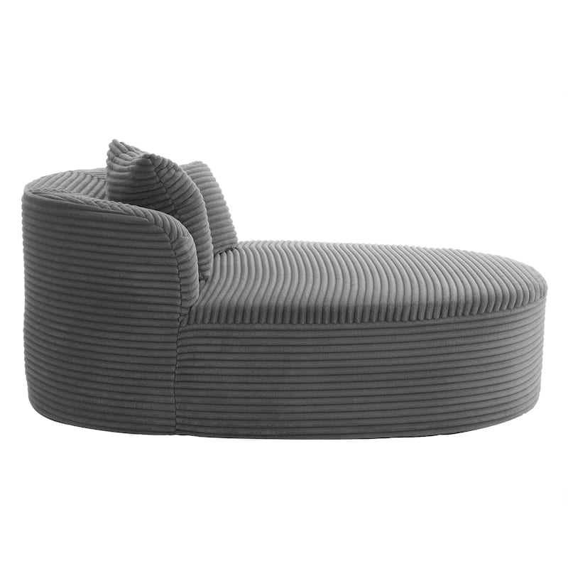 Modern Chaise Lounge Sofa Boneless Couch 51.6" Sofa Bed Compression Sofa Couch With Two Supportive Pillows