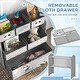 preview thumbnail 4 of 8, Qaba Toy Organizer with 6 Storage Bins, Kids Storage Unit for Bedroom, Kids Room, 25" x 12" x 26", Gray