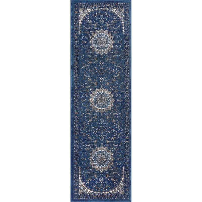 Well Woven Luxbury Mahal Persian Oriental Area Rug - 2' 3" x 7' 3" - Blue - Runner
