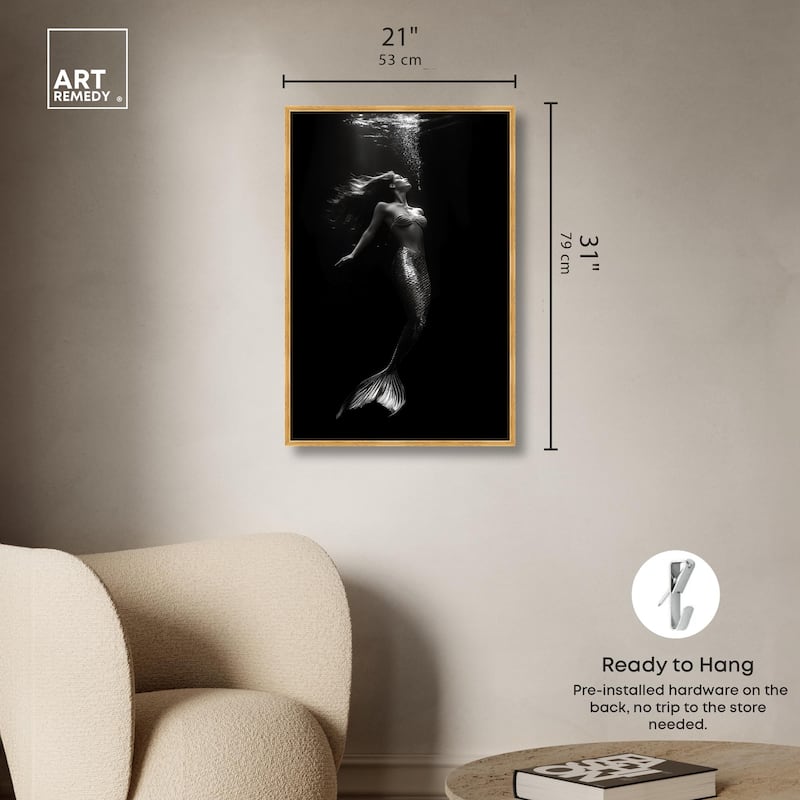 Mermaid Deep Canvas by Art Remedy