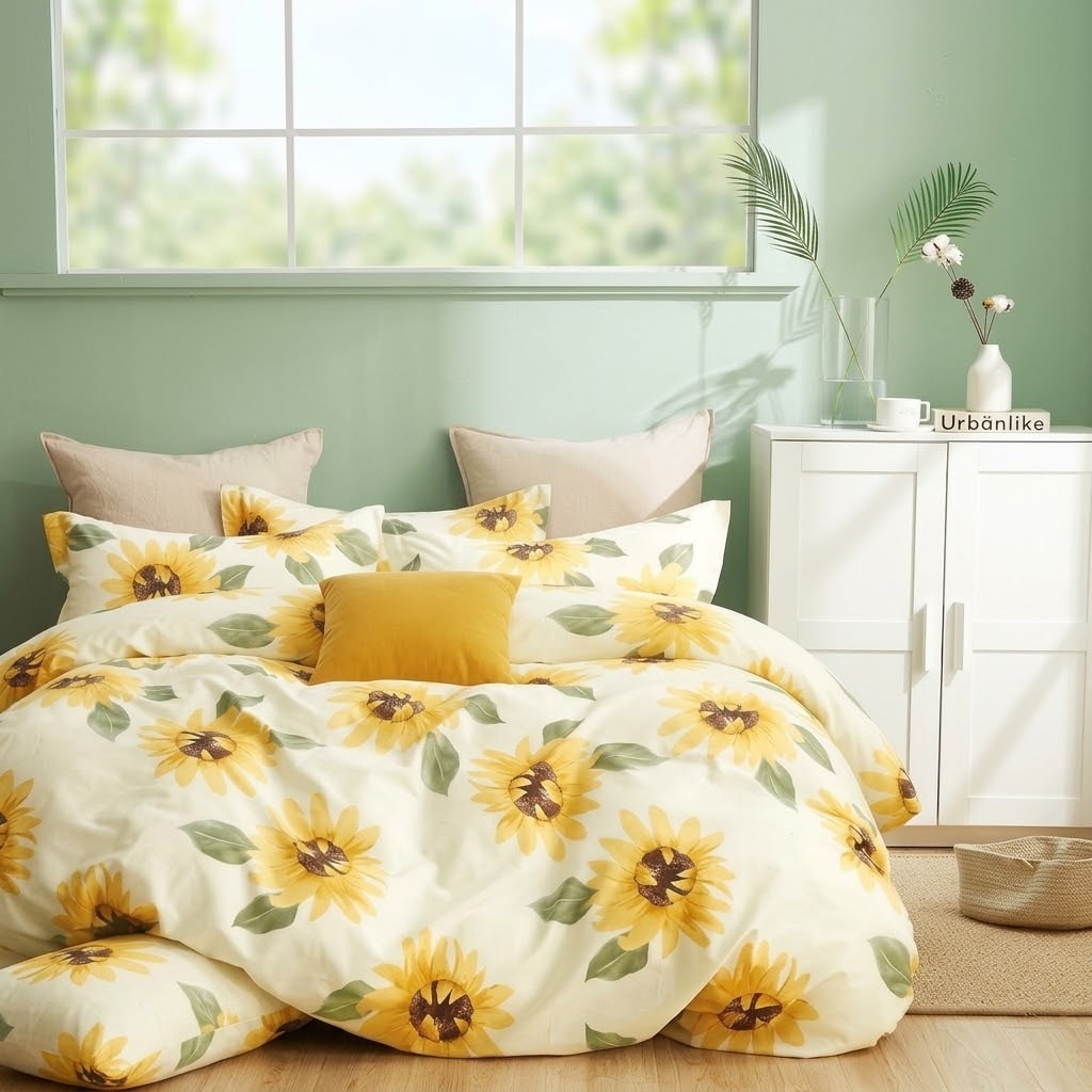 Mia Sunflower 100% Cotton Comforter Set