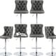 preview thumbnail 78 of 76, Swivel Velvet Bar Stools Sliver Pesdestal (Set of 6)