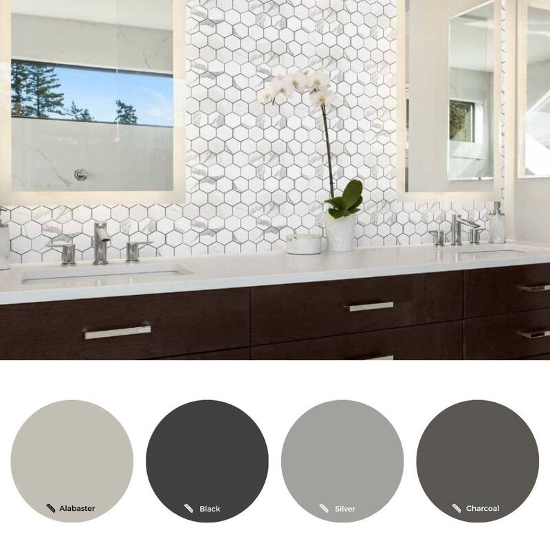 The Tile Life Stately Hex 11x14 Calacatta Porcelain Floor & Wall Tile