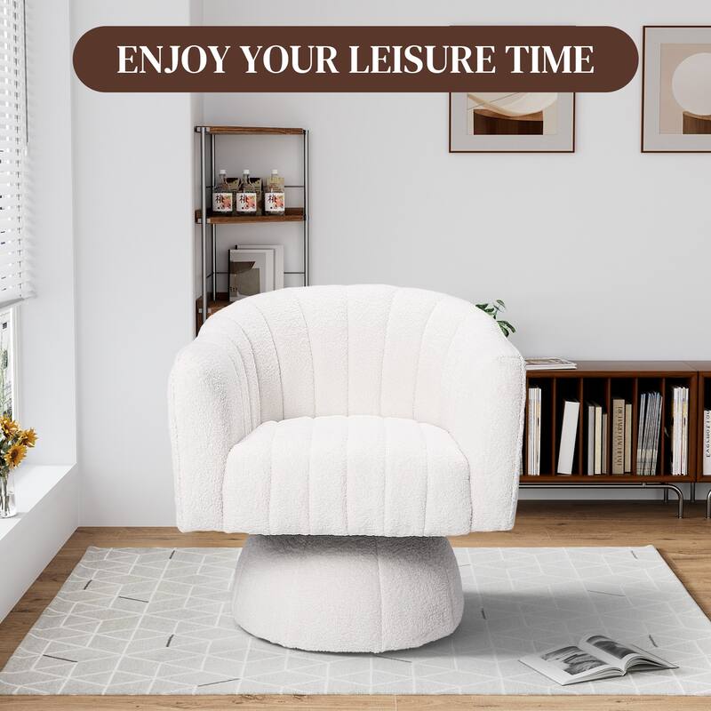 Ouyessir Oversized Modern Upholstered Barrel Chairs