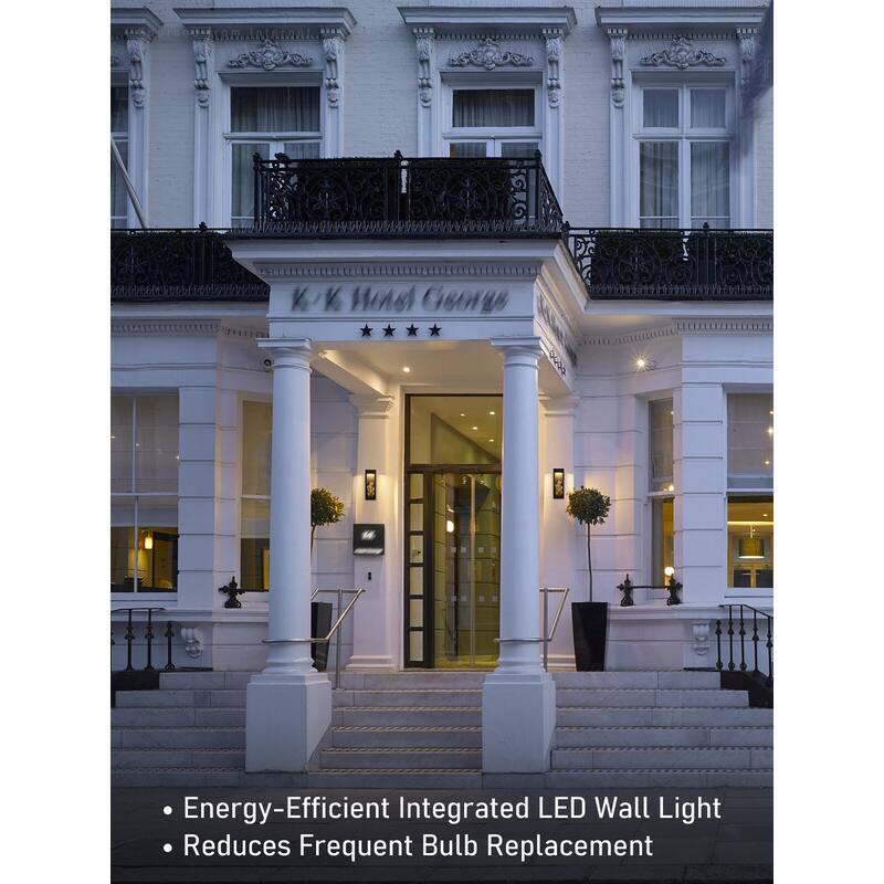 LED Exterior Wall Lights, 100-277V, 3000K Warm White for Patio Garage - 2pack