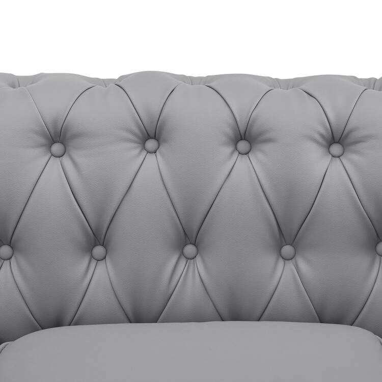 Everett Chesterfield Accent Chair - Luxurious Mid-Century Modern Comfort, Elegance & Serenity for Cozy Living Rooms
