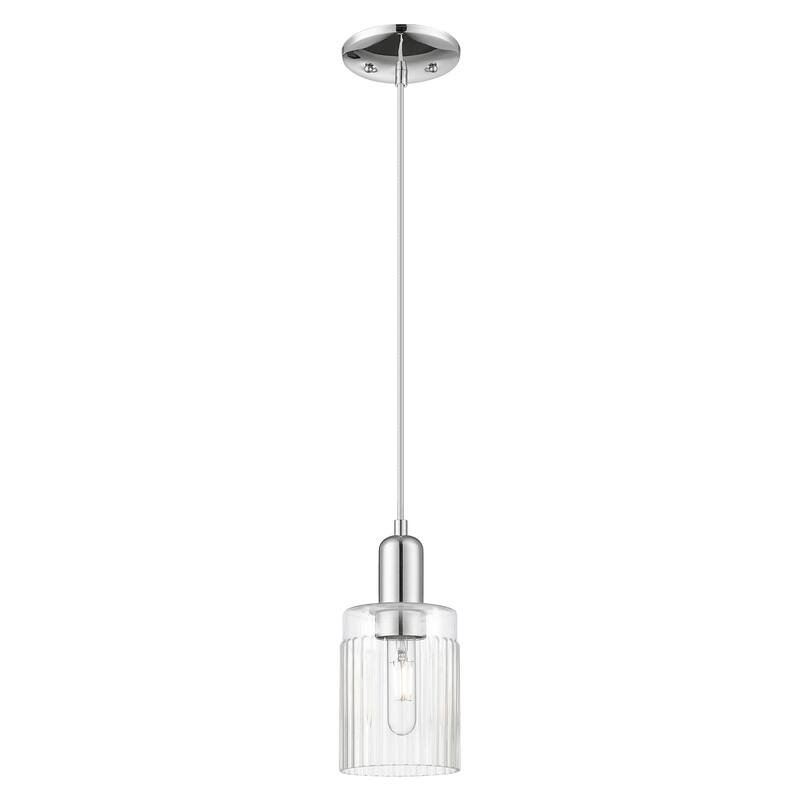Innovations Lighting Endless Possibilities Arcadia - Hadley - 1 Light 5" Cord Hung Mini Pendant - Clear/Polished Chrome