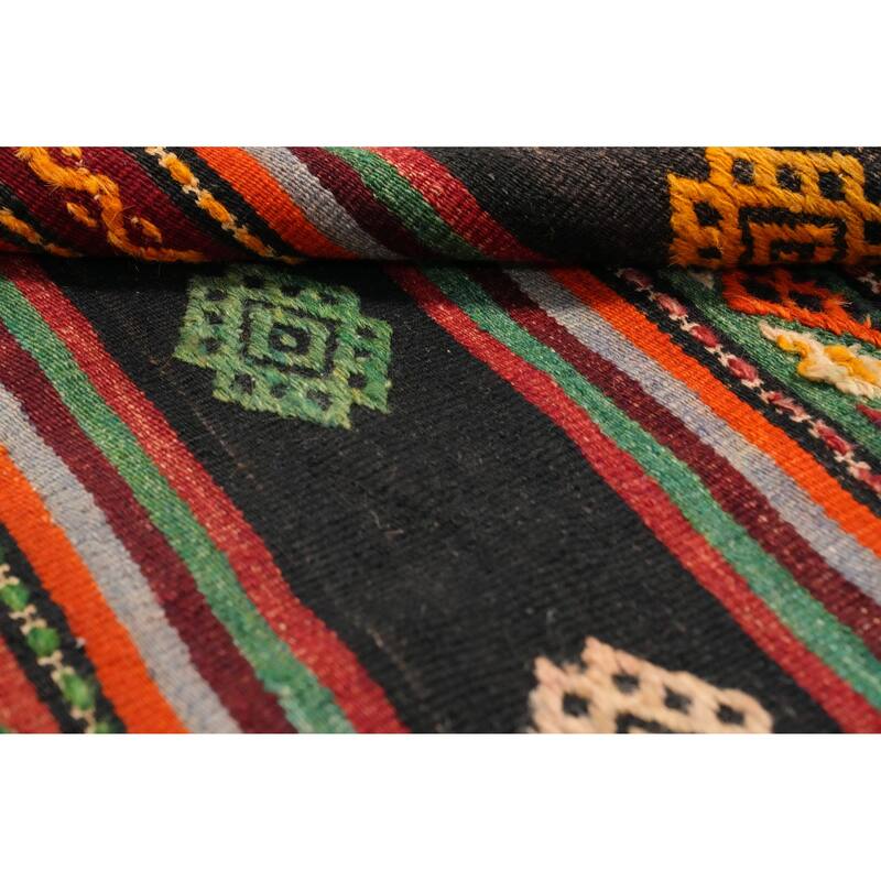 Hand Woven Oriental 100% Wool Carpet Southwestern Tribal Multi-Colored Kilim Area Rug - 10' 0'' X 5' 10''