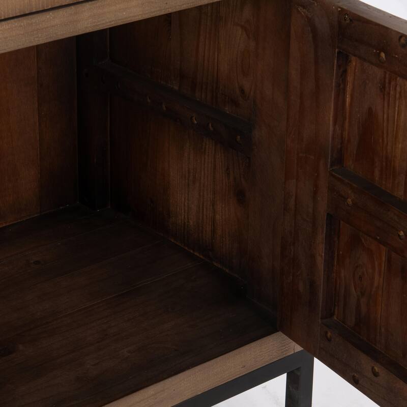 Dita Reclaimed Pine Wood Sideboard Buffet by Kosas Home