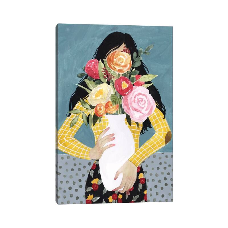 iCanvas "Flower Vase Girl II" by Grace Popp Canvas Print