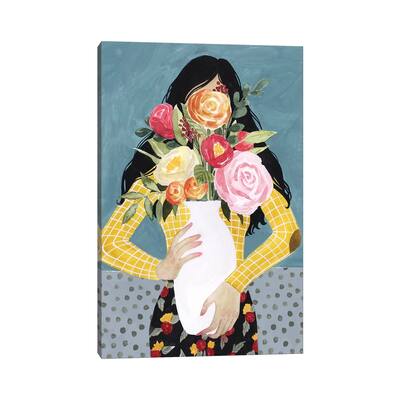 iCanvas "Flower Vase Girl II" by Grace Popp Canvas Print