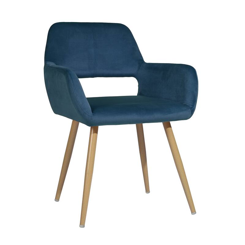 Homy Casa Scandinavian Design Cute Task Accent Office Chair - Blue/Velvet