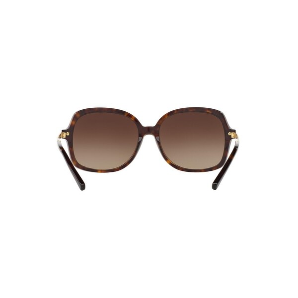michael kors adrianna ii tortoise square frame sunglasses with brown lens