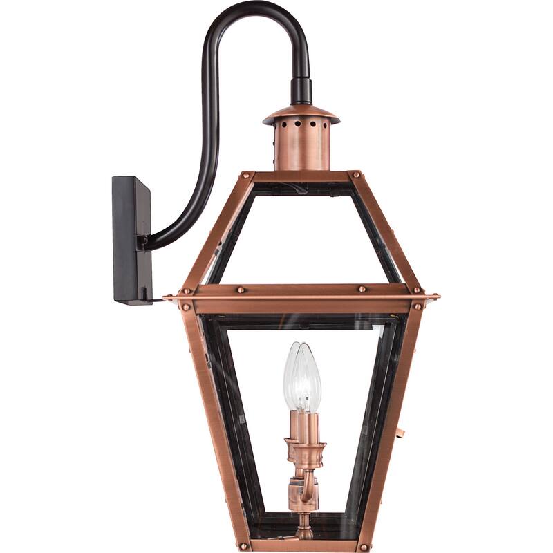 Rue De Royal 2-Light Outdoor Wall Lantern in Aged Copper