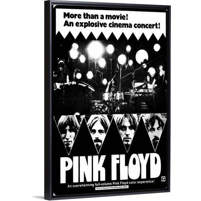 Pink Floyd Live At Pompeii 1972 Black Float Frame Canvas Art Overstock 25522021