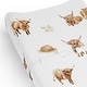preview thumbnail 4 of 4, Sweet Jojo Designs Boho Highland Cow Boy, Girl, Gender Neutral Changing Pad Cover Sheet -Farm Animal Watercolor Rustic Farmhouse