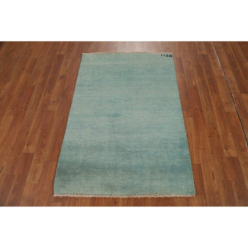Stripe Gabbeh Modern Foyer Rug Handmade Wool Carpet - 2'9"x 4'0"